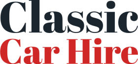 Classic Car Hire text in bold typography